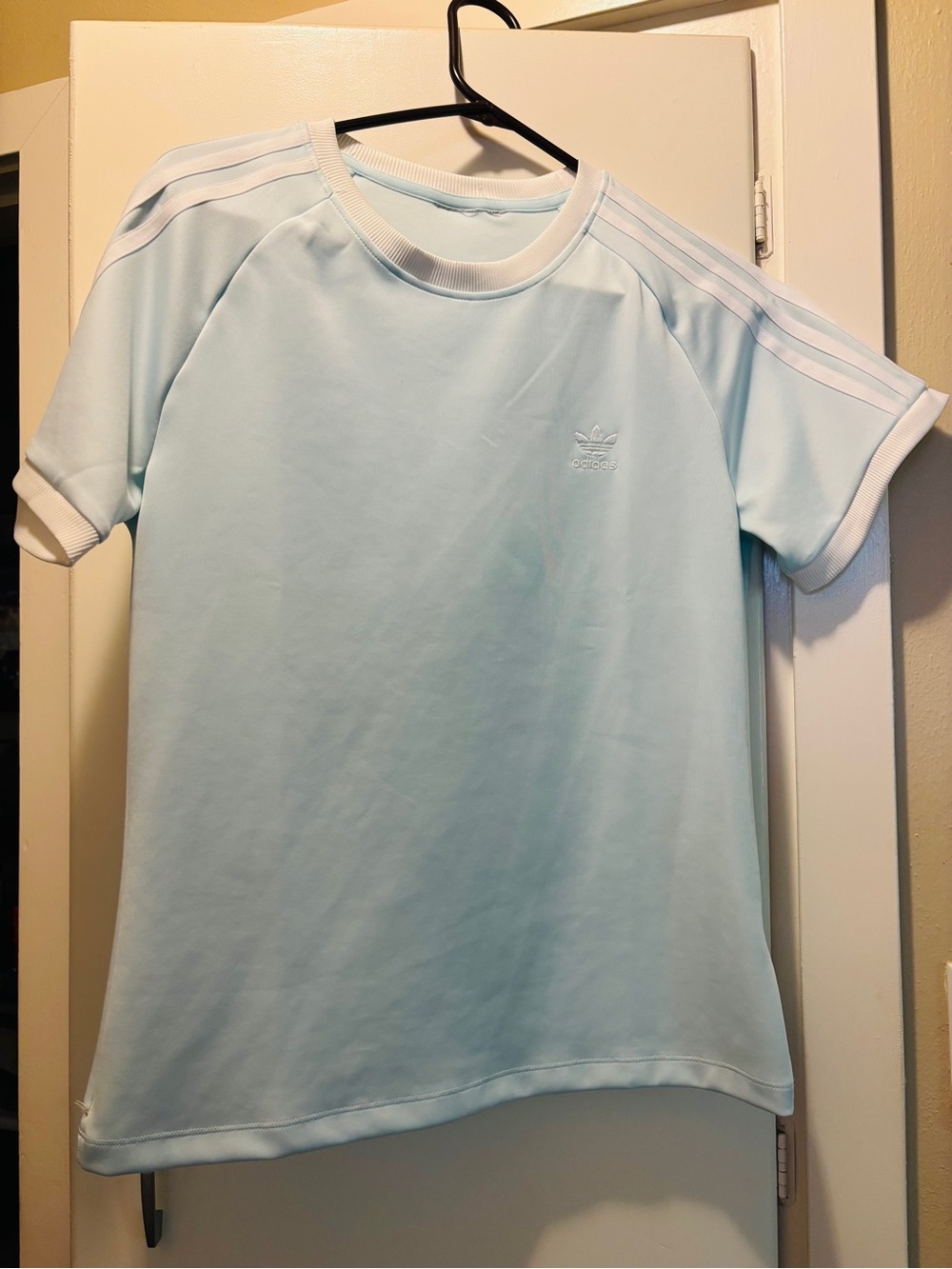 adidas Light Blue Tee with White Accents